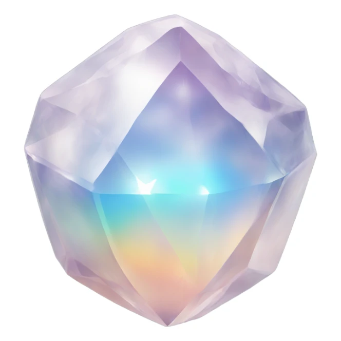 opal Crystal gemstone covered tote bag sticker