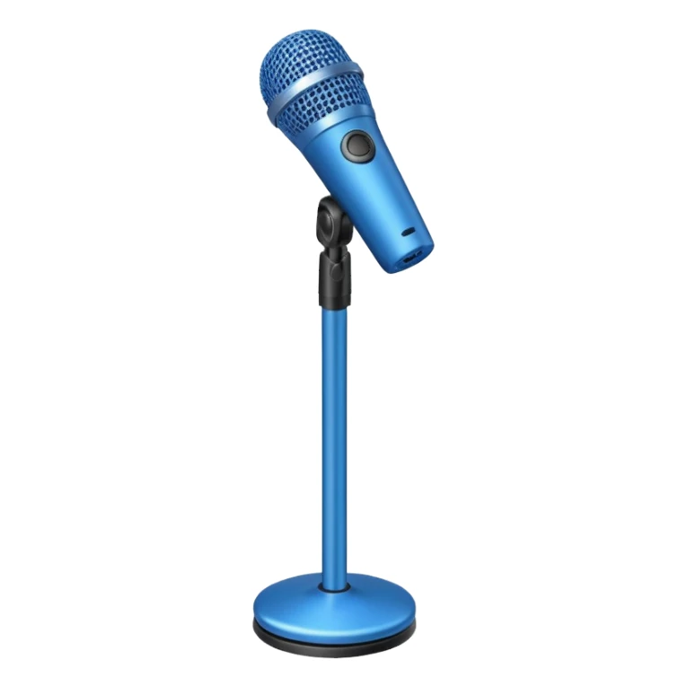 Microphone Stand blue sticker