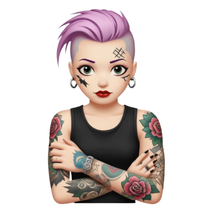 Full punk tattooed arm sticker