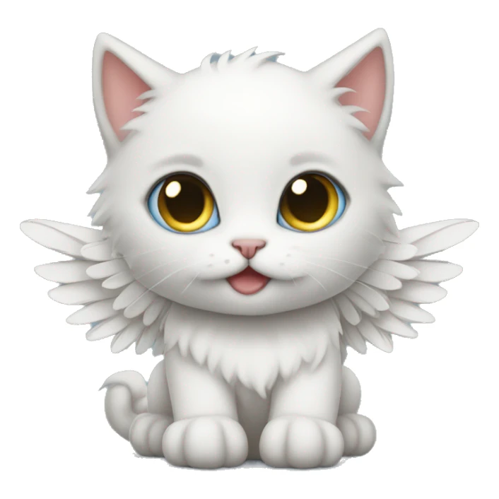 Kitten with wings  sticker