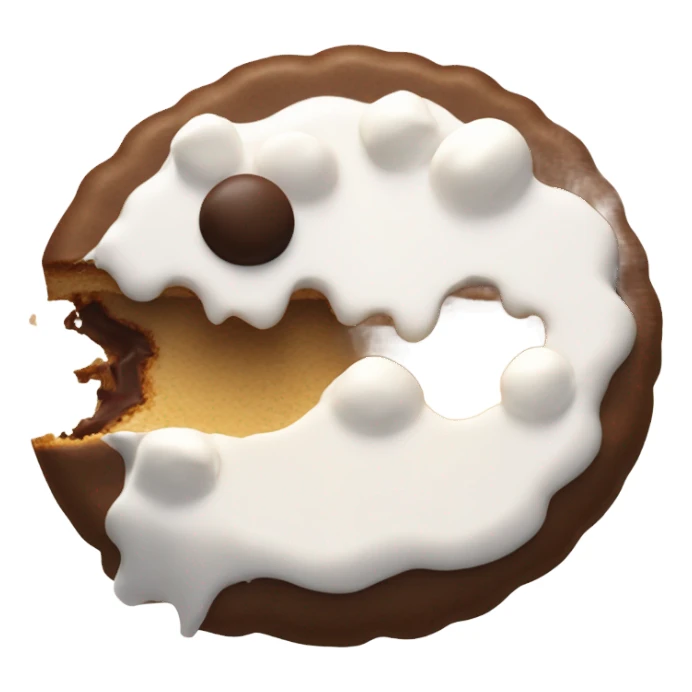 A mallomar that is half eaten sticker