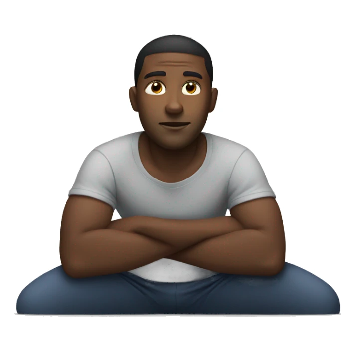 black guy lying down on his stomach  sticker