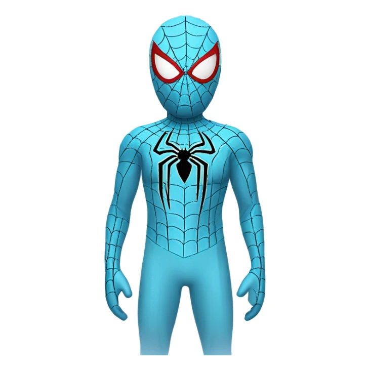 Pastel blue spiderman sticker