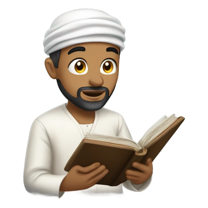 Muslim guy reading bible sticker