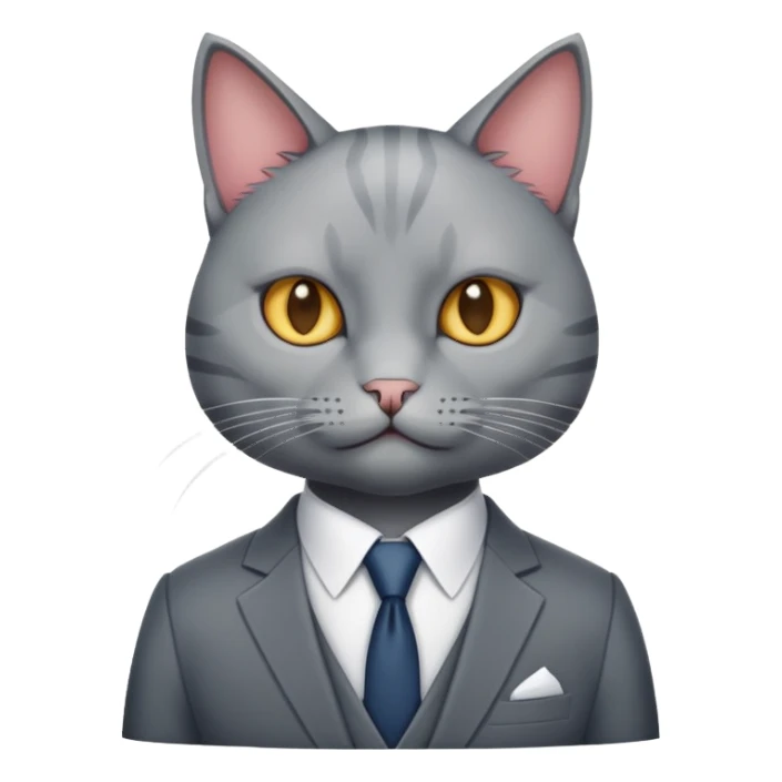 cat in a sharp suit sticker