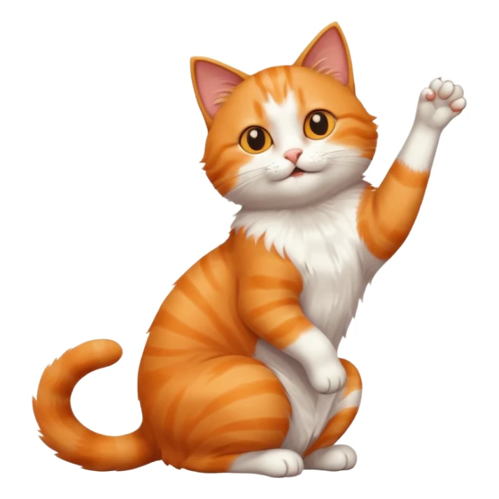 stretching cat  sticker
