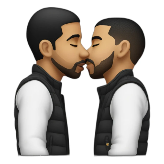 drake kissing drake sticker