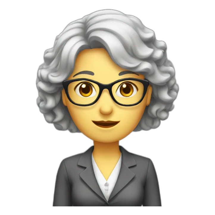 Grey hairs lady teacher standing sticker