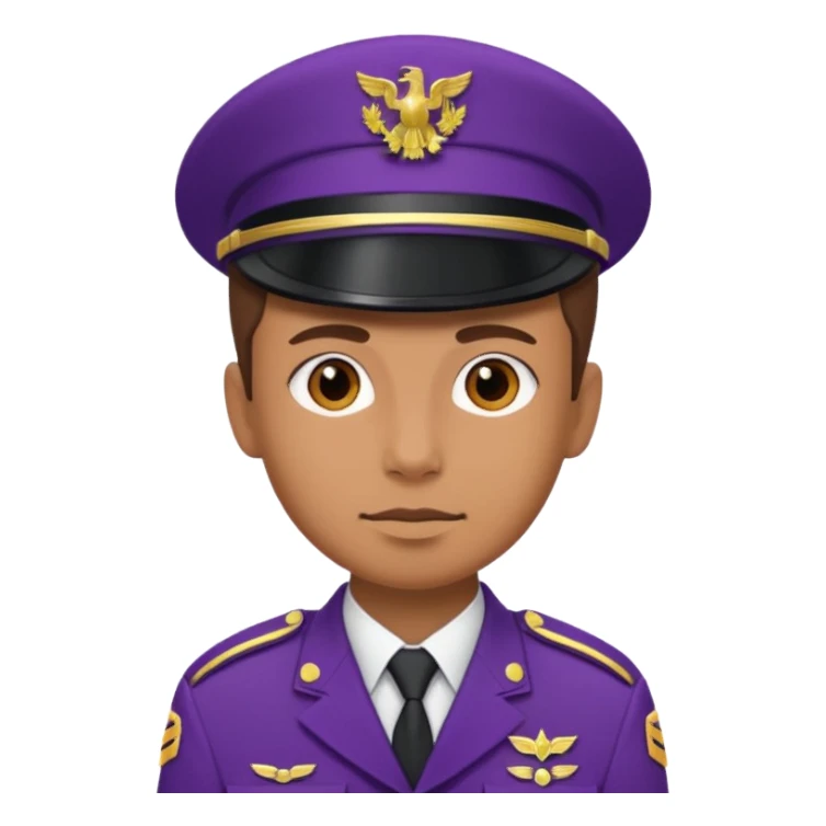 soldier with purple clothes sticker