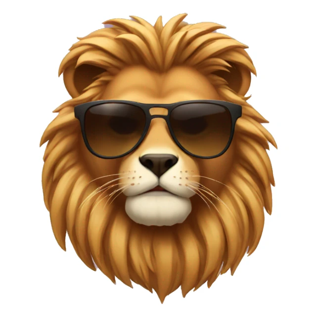 Loin with sunglasses  sticker