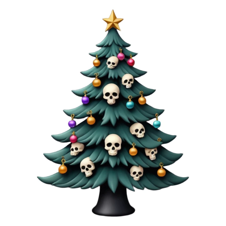 goth christmas tree sticker