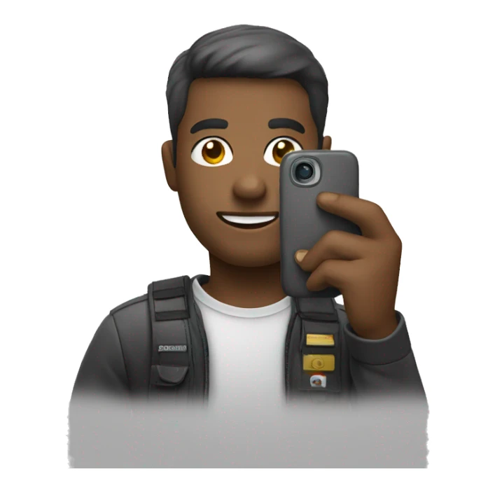 taking a picture with phone sticker