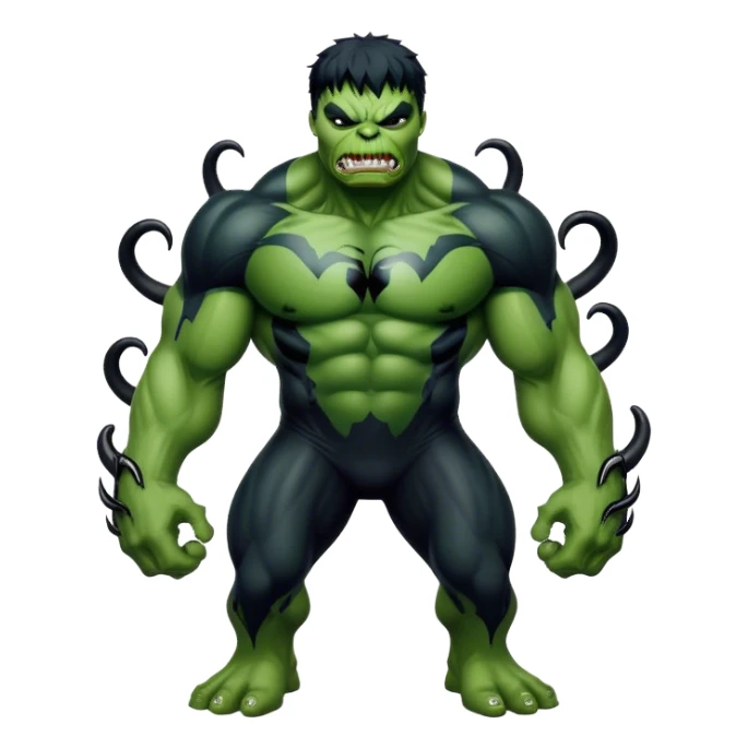 Hulk wearing venom suit sticker