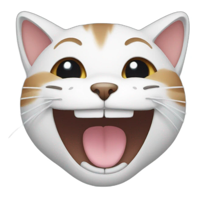 Cat smiling with tears sticker