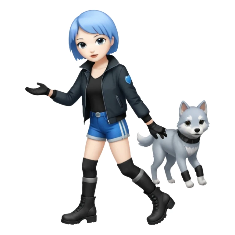 Silver wolf from Honkai star rail sticker