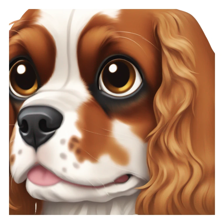 Tri-color Cavalier King Charles spaniel sticker