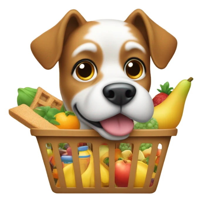 Shopping dog sticker