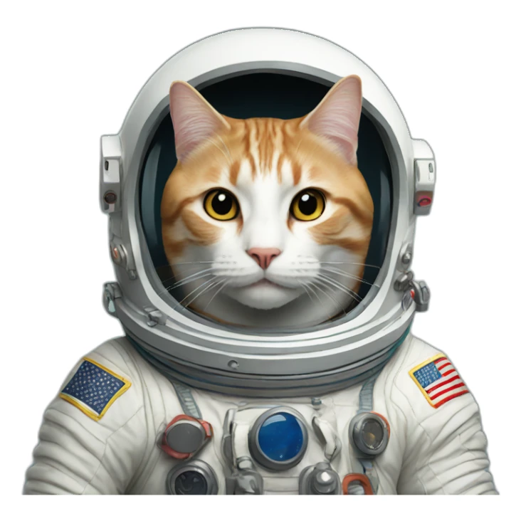 cat astronaut sticker