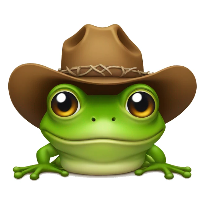 Frog with cowboy hat  sticker
