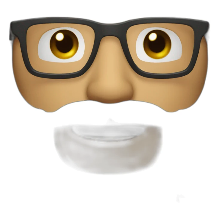 23 old bold guy with glasses and black beard sticker