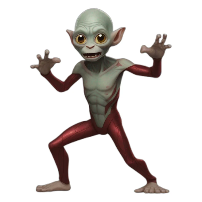 Gollum dancing as Iron man sticker