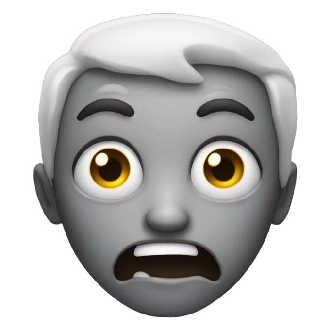 a scary face sticker