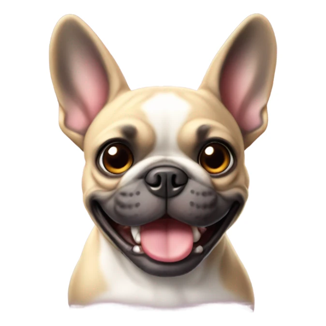 French bulldog smiling sticker