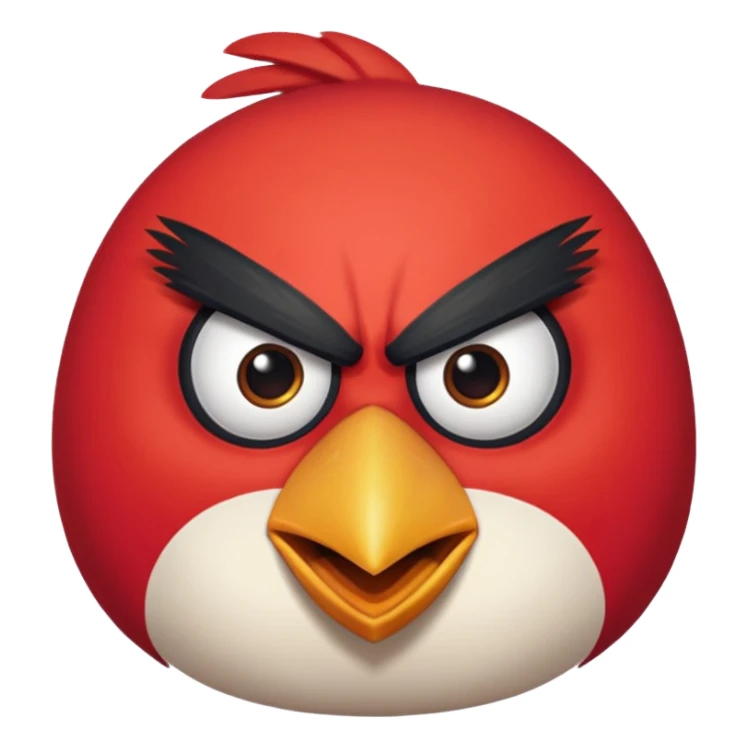 Angry brid emoji red sticker