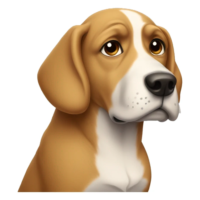 sad fatherless dog sticker