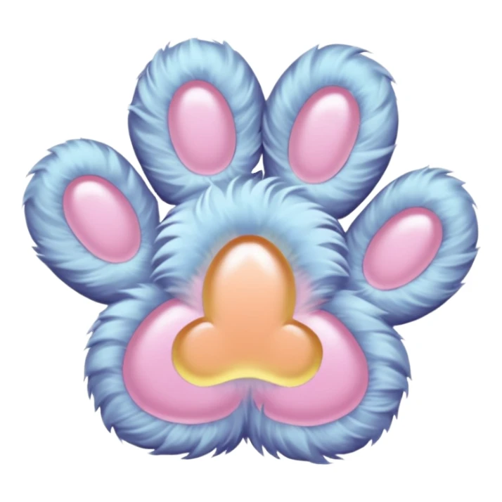 a very light pale pastel #ffbe8c pawprint sticker