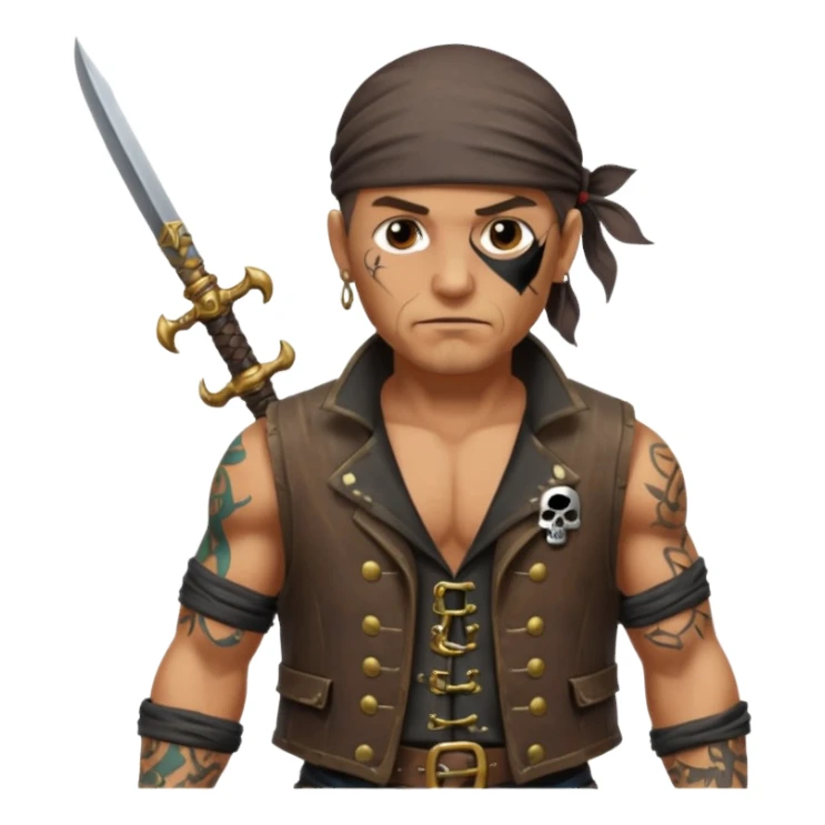 Pirate body sticker