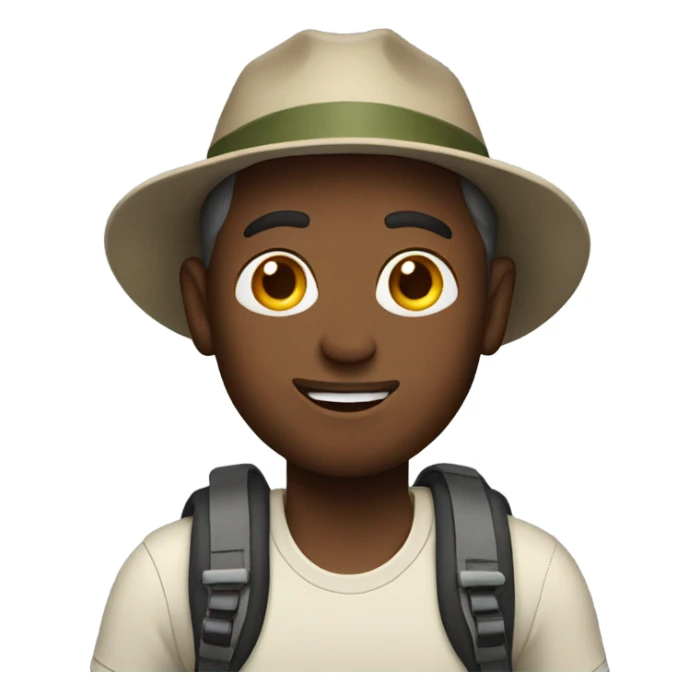 White man hiking sticker