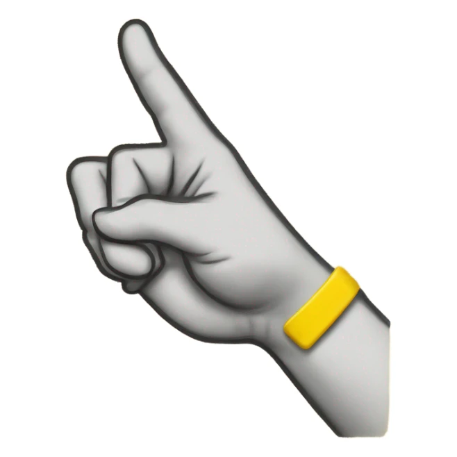 index finger hand yellow emoji sticker