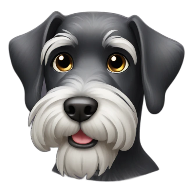 black schnautzer dog sticker