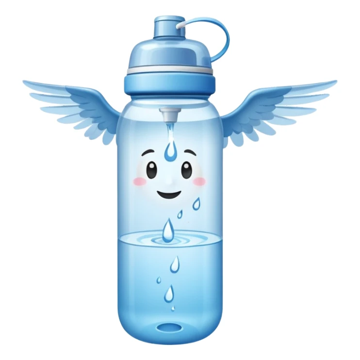Flying waterbottle sticker