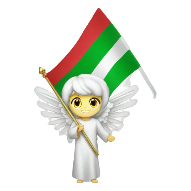 Iran flag with angel sticker