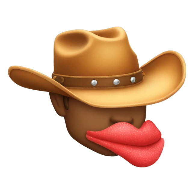 Cowboy hat kissing face sticker