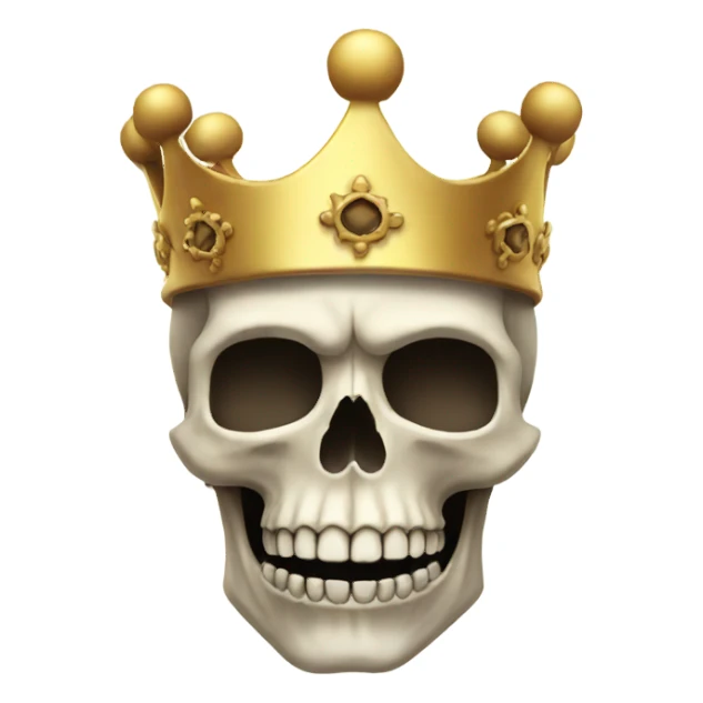 Skull with crown sticker