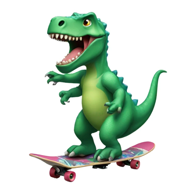 Dinosaur riding s skateboard  sticker