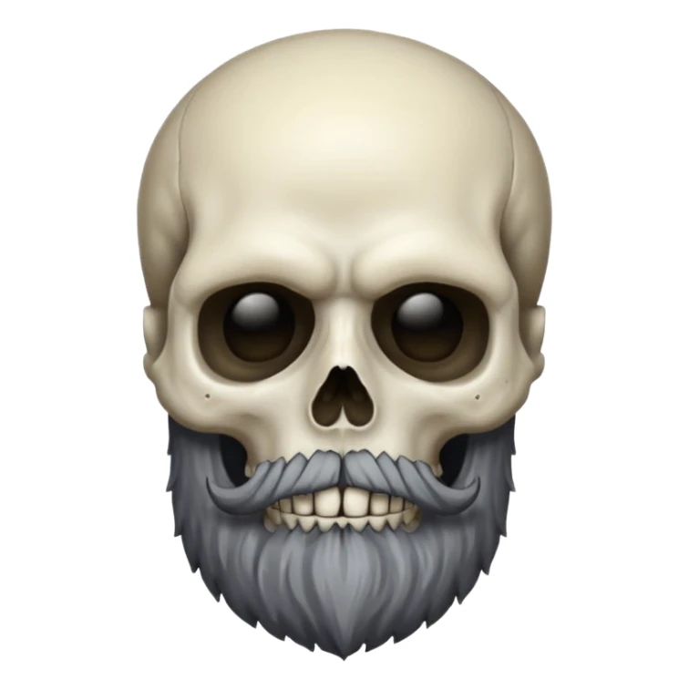 A beard skull sticker