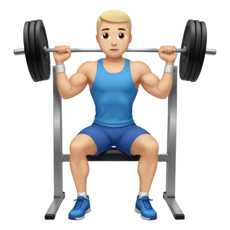 ligth man exercising on the gym sticker