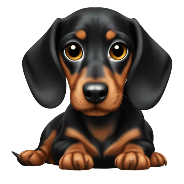 Mini Dachshund black and tan  sticker