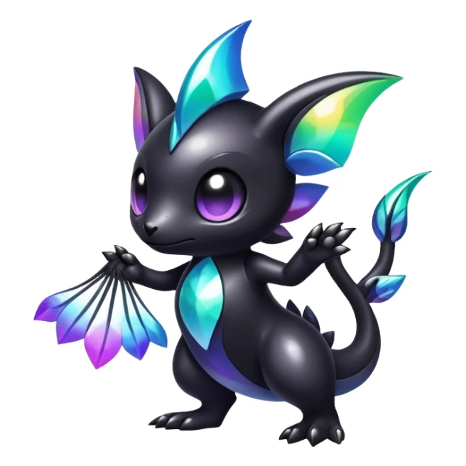  Iridescent black dark fakemon-creature  sticker
