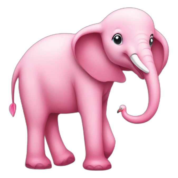 elephant flamingo cross sticker