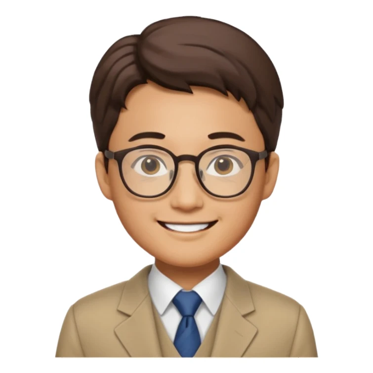 Korean CEO with galsses as a professor sticker