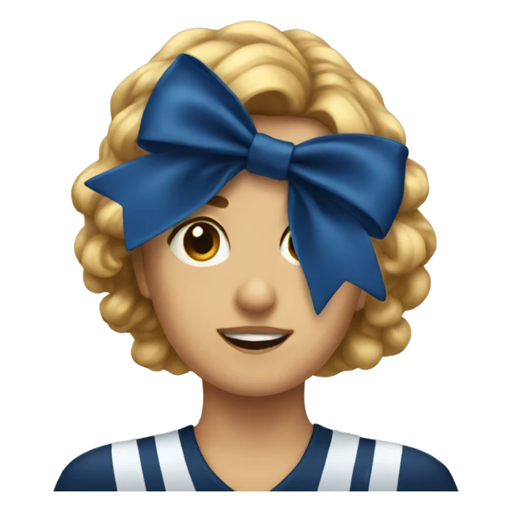 Navy blue bow  sticker