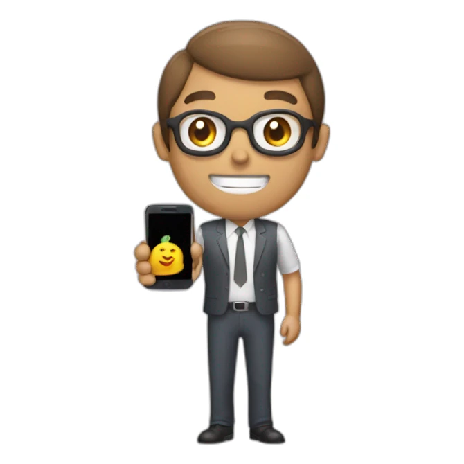 persona grabandose con celular sticker