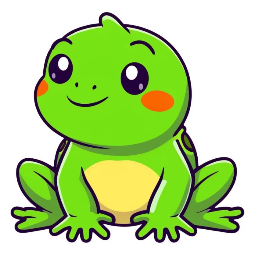 green frog meme character pepe sticker
