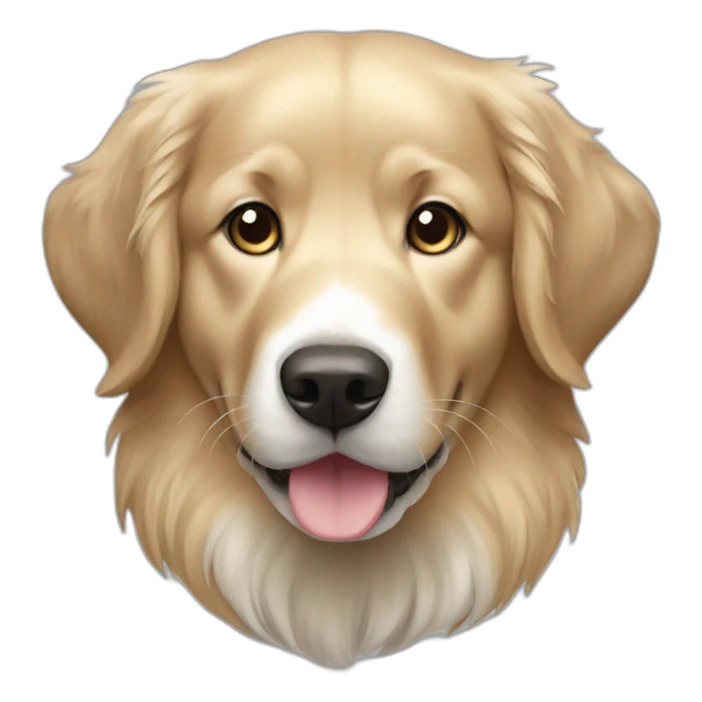 black and white golden retriever sticker