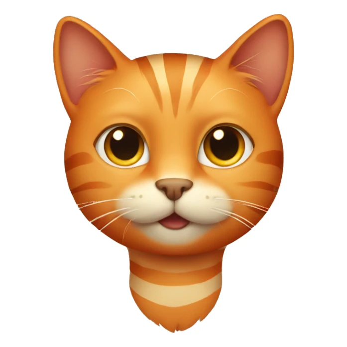 Dark orange cat with light orange stripes sticker